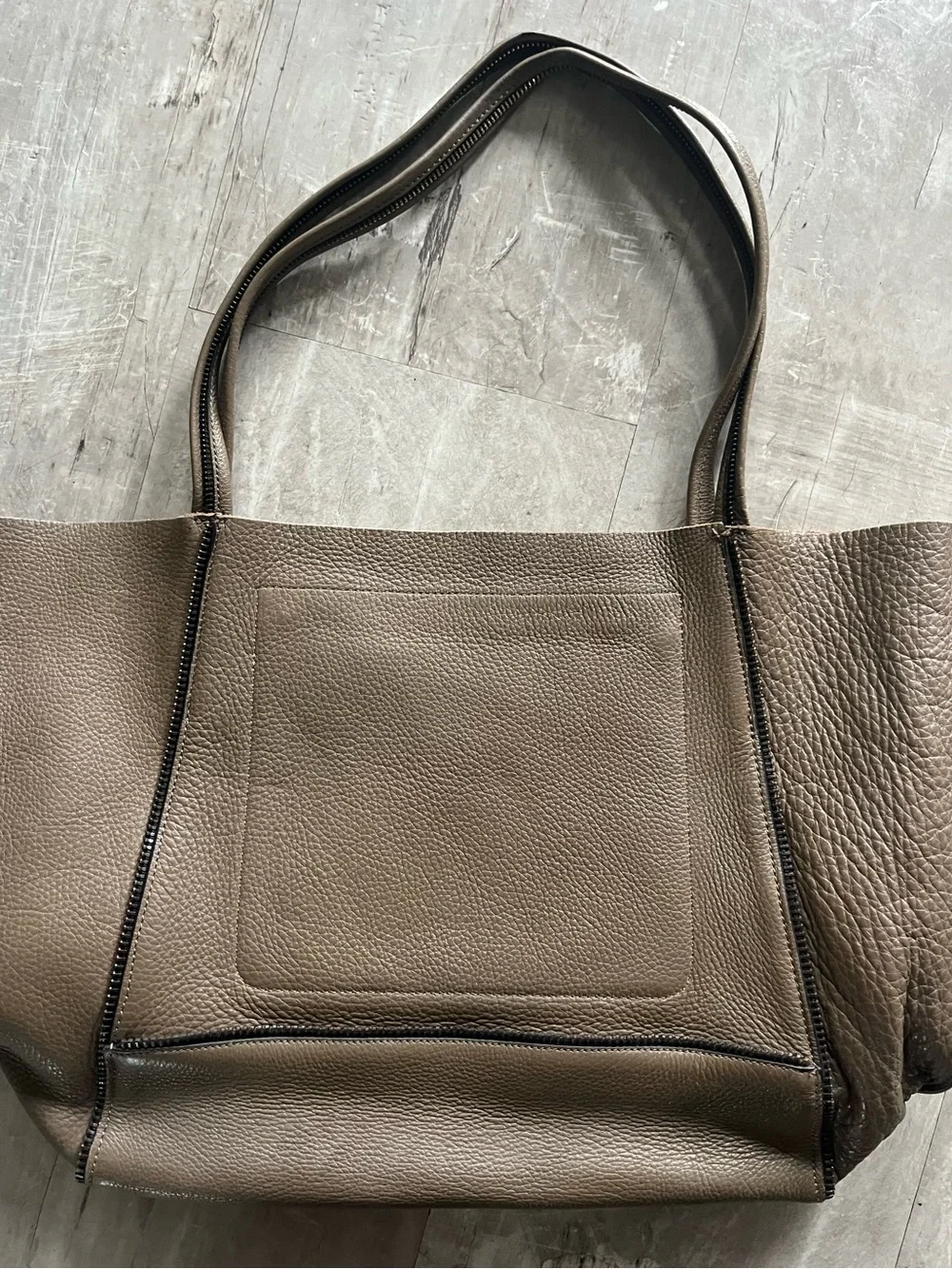 Botiker Everyday heavy duty Pebbled Leather Tote in Taupe